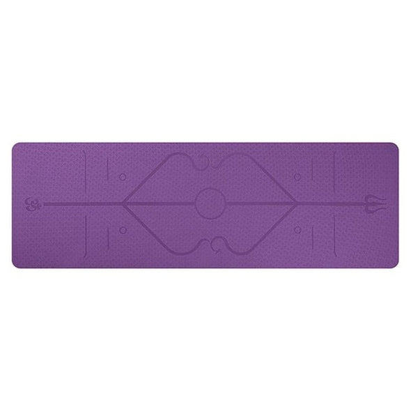 Yoga-Mat With Position Lines