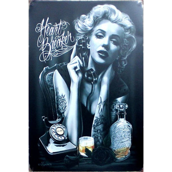Whiskey Vintage Tin Sign Bar Pub Home Wall Decor Retro Metal Art