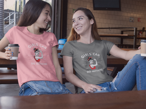 GIRLS CAN DO ANYTHING Women's short sleeve t-shirt