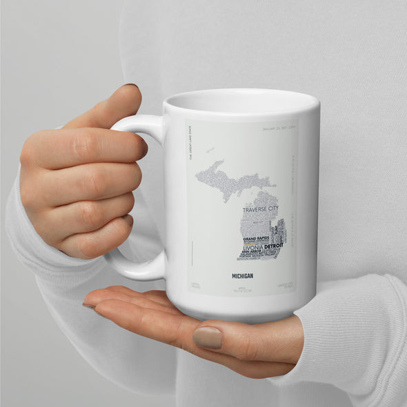 Michigan glossy coffee mug
