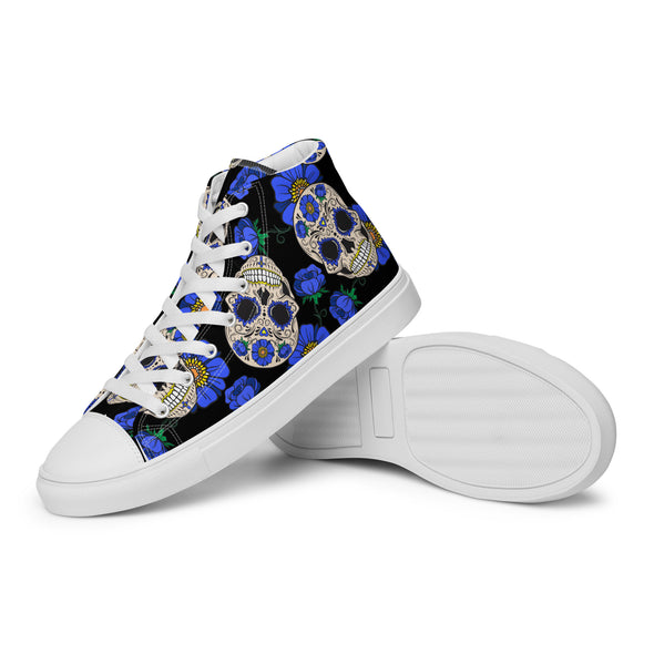 Sugar Skull Women’s high top canvas shoes