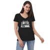Step aside COFFEE this is a job for ALCOHOL Women’s recycled v-neck t-shirt