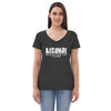 Alcohol Because Adulting is Hard Women’s recycled v-neck t-shirt