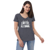 Step aside COFFEE this is a job for ALCOHOL Women’s recycled v-neck t-shirt