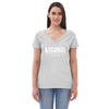 Alcohol Because Adulting is Hard Women’s recycled v-neck t-shirt